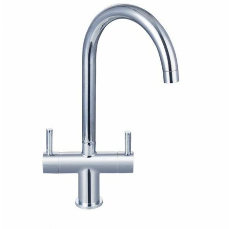 Rak Berlin Contemporary Cruciform Kitchen Sink Mixer Tap Dual Handle 