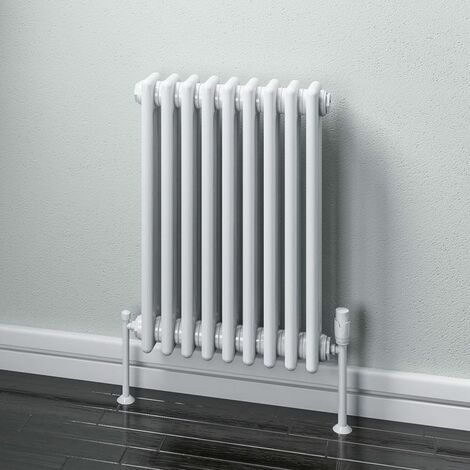 Eastbrook Rivassa Vertical 2 Column Radiator - 600mm X 428mm - Gloss ...