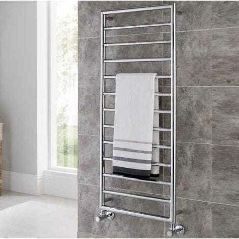 Vogue Smooth Ladder Straight Electric Towel Rail - 1200mm x 500mm - Chrome