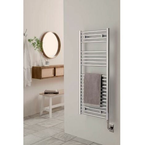 Vogue Focus Straight Electric Towel Rail - 1200mm x 500mm - Chrome