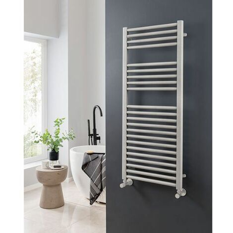 Vogue Focus Straight Dual Fuel Towel Rail - 800mm x 300mm - White