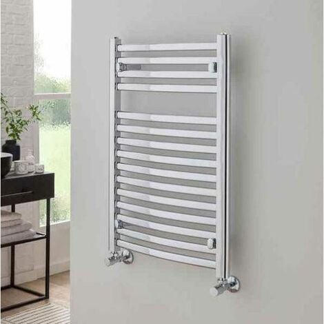 Vogue Curve Designer Curved Electric Towel Rail - 800mm X 600mm - Chrome