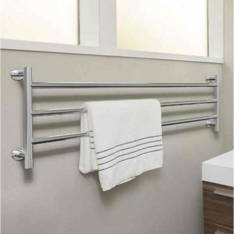 NORCKS Swivel Towel Rail, Towel Holder with 2 Swing Bars for