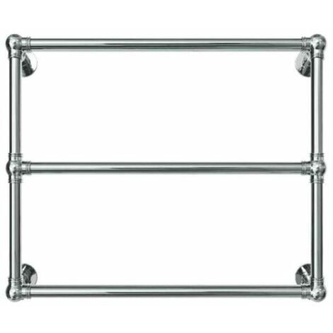 Vogue Ballerina Originals Straight Central Heating Towel Rail - 675mm x  825mm - Chrome