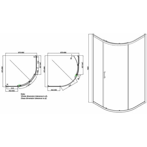 Vantage Matt Black Corner Entry and Offset Corner Entry Shower Enclosure  Various Sizes