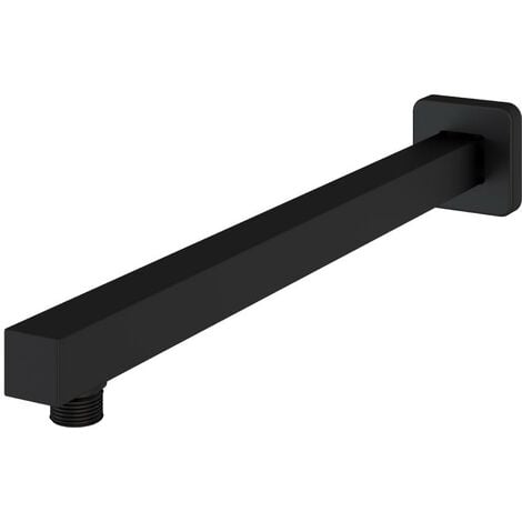 Aquarius Modern Square Fixed Over Head Shower Arm Matt Black AQ601034