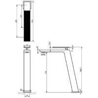 Crosswater Limit Tall Basin Monobloc Tap Matt Black Li Dnm