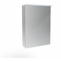 Saneux Glacier 1 Door Mirror Cabinet With Light And Shaver Socket - 500mm Wide - GL050EC