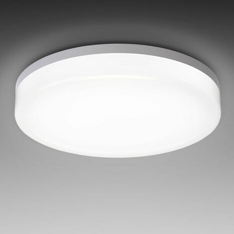 Plafoniera LED, lampadario bagno a luce bianca naturale 4000K, LED integrati 18W, 2400 Lm, lampada da soffitto resistente agli schizzi d'acqua IP54, plafoniera moderna diametro 28cm, plastica, 230V