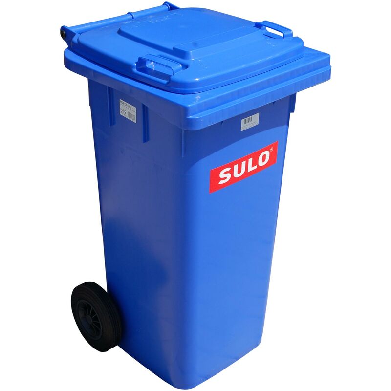Müllbehälter 120 Liter Blau - Verrottungsfester Abfalleimer