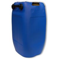 60L Getränke- Wasserkanister Blau mit Schraubdeckel (DIN 71)  Lebensmittelecht Tragbar mit 3 Griffen Indoor und Outdoor