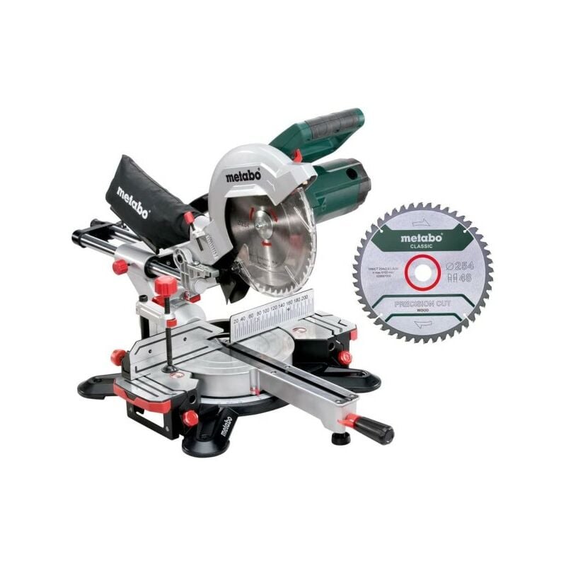 Kappsäge Set Metabo KGS 254 M + 2x Sägeblatt Nennaufnahmeleistung S1 100 1450 W