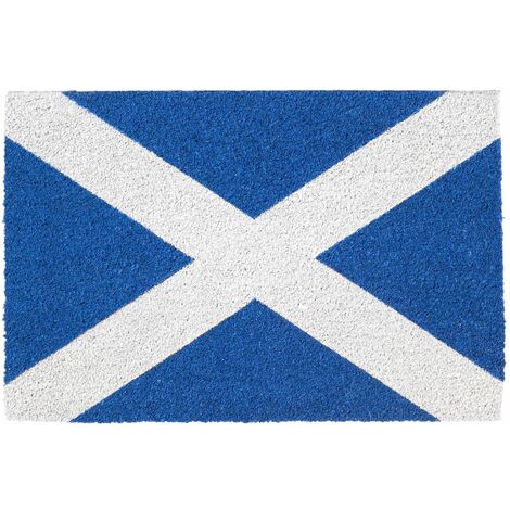 Nicola Spring Coir Door Mat - 60 x 40cm - Scotland Flag