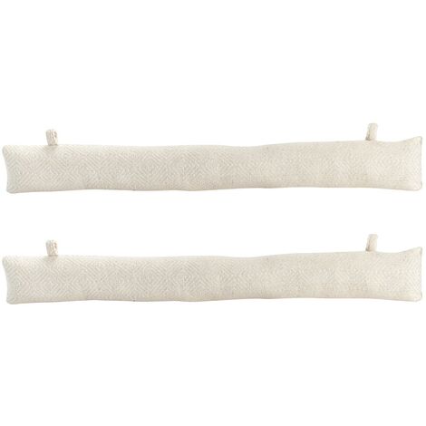 Nicola Spring Chevron Draught Excluders - 80cm - Natural - Pack of 2