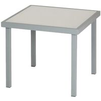 Harbour Housewares Sussex Garden Side Table - Metal Outdoor Patio Furniture - 44 x 44cm - Grey