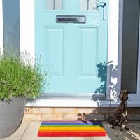 Nicola Spring Coir Door Mat - 60 x 40cm - Rainbow