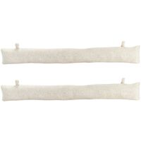 Nicola Spring Chevron Draught Excluders - 80cm - Natural - Pack of 2