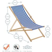 Harbour Housewares Folding Wooden Deck Chairs - Orange - Pack of 4