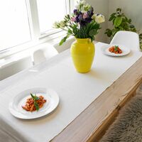 Nicola Spring Ribbed Cotton Placemats with Table Runner - Natural