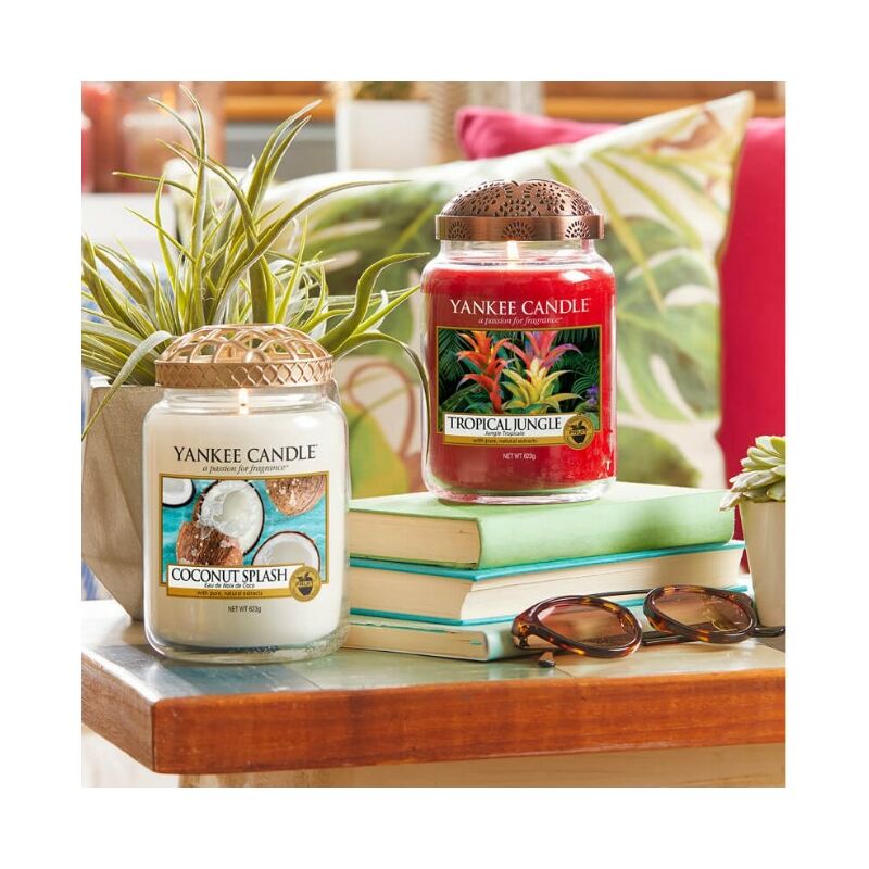 Yankee Candle Candela Profumata In Giara Grande, Latte Di Cocco, Durata  Fino A 150 Ore, Bianco