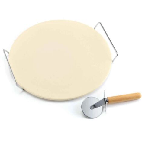 Set Pietra Lavica + Pala In Legno 30x30 Cm Da Forno Per Pizza Napoletana - 6