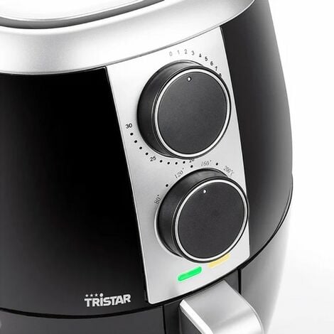 Tristar Airfryer Friggitrice ad Aria Calda, 3.5 Litri, 1500 W, Acciaio  Inossidabile, Cestello Regolabile, Timer, Termostato, Nero, FR-6989