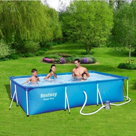 Piscina fuori terra Bestway 56411 Steel Pro rettangolare 300x201x66cm