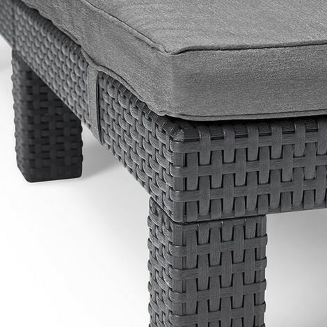 Keter Lettino Daytona Grafite Reclinabile con Cuscino