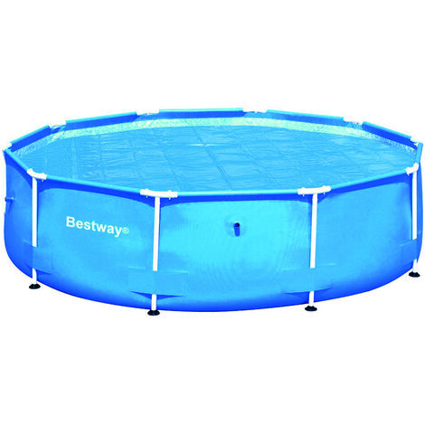 Top telo di copertura rotondo 58252 – Per piscine Bestway Fast Set e Steel Pro da 427 a 457 cm – Materiale PE – Copertura solare (1/10)