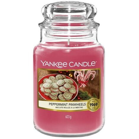 Yankee Candle Candela in Giara Grande Peppermint Pinwheels 150 Ore
