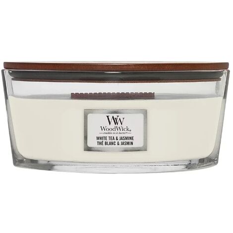 White Teak Woodwick - Candela Grande - Essenza Candle