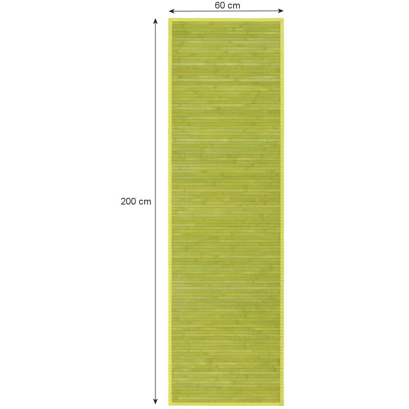 Tapis en bambou lattes naturel 60x200cm - Tapis bambou couloir