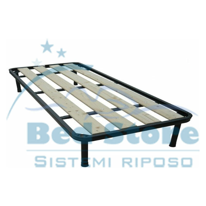 Bed Store® - RETE A TAVOLE SINGOLA 90X200 ORTOPEDICA RINFORZATA 4 PIEDI