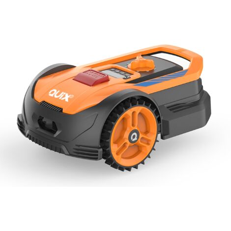 VILLAGER QUIX XS - Robot tosaerba compatto da 18 V a batteria fino a 300 m² - 160 mm di larghezza di taglio, altezza di taglio 20-50 mm, sensore di pioggia, protezione PIN, stazione di ricarica auto