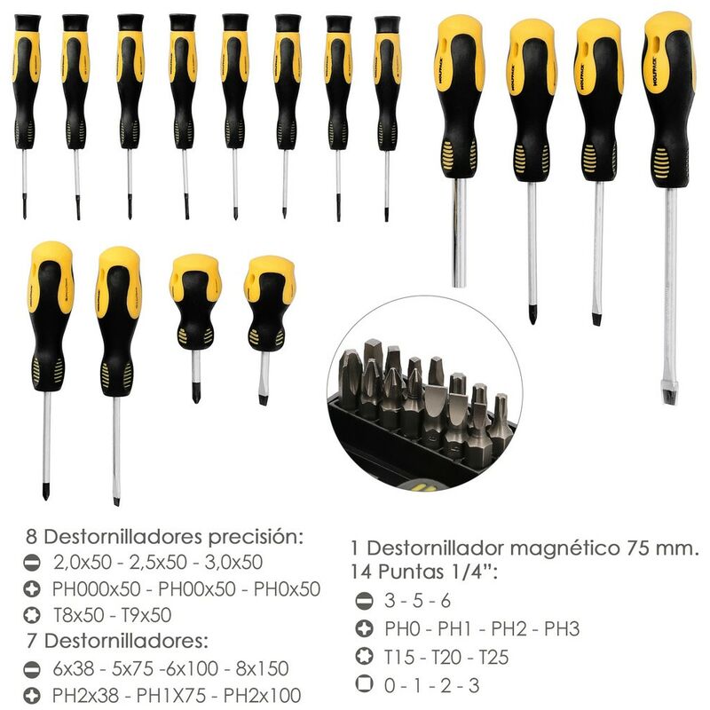 Juego Destornilladores de Precision Plus 6 Piezas, Puntas