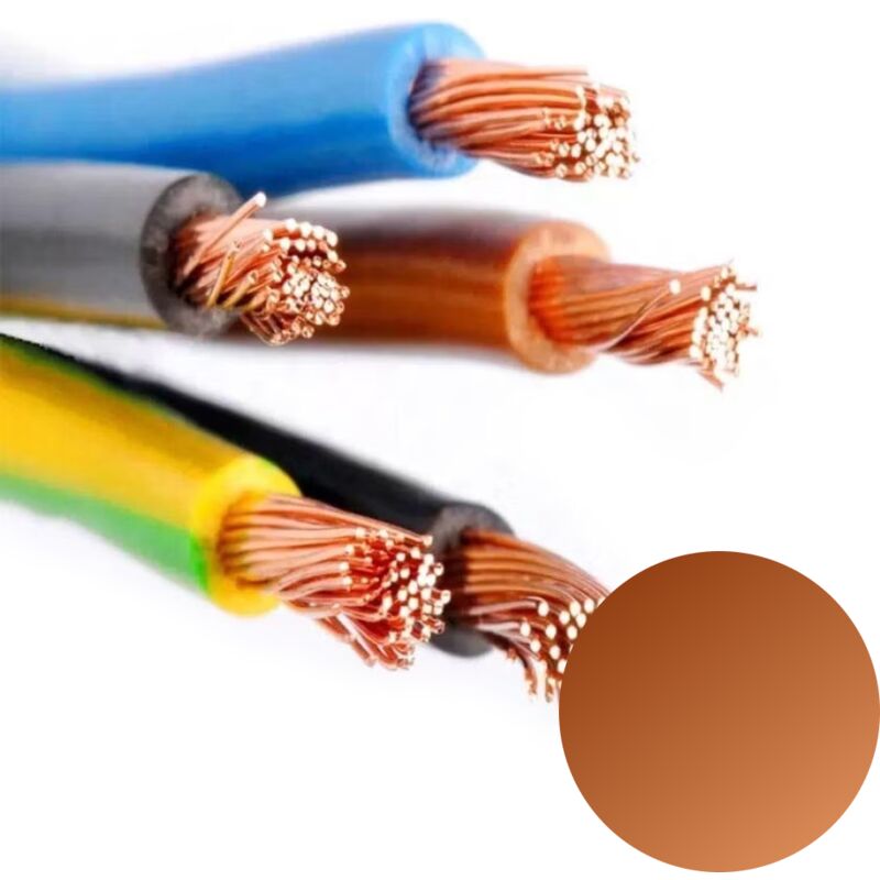 Mtr cable  2,5 mm² .  Libre de Halógeno -CPR-  Marrón
