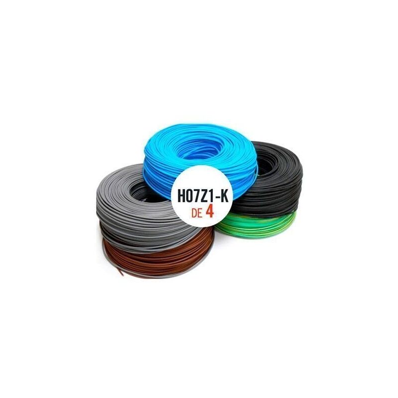 Rollo 100mtrs 4 mm Cable Flexible.Libre de Halógeno -CPR-  Amarillo-Verde