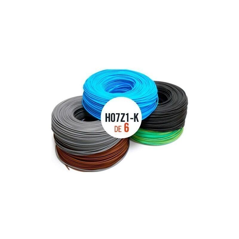 Rollo 100mtrs 6 mm. Cable Flexible Libre de Halogeno  Amarillo-Verde