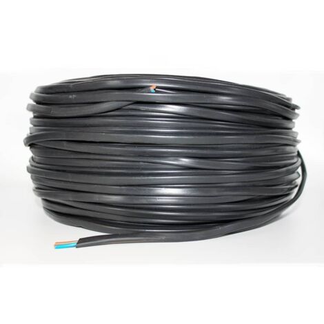 Rollo 100Mtr Manguera plana Negra 2x0.75 (1/2)