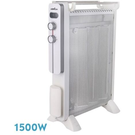 Radiador Mica Caicos 1500w 3 Elem Blanco/gris 3potencias Prot. Sob. Calent. Antivuelco 63,5x45x21 Cm (1/2)