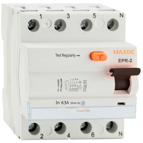 Diferencial Superinmunizado MAXGE 4 Polos 63A 300Ma Clase A 10KA