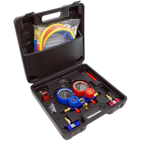 Maletin con manometro para R32, R410, R134 con accesorios