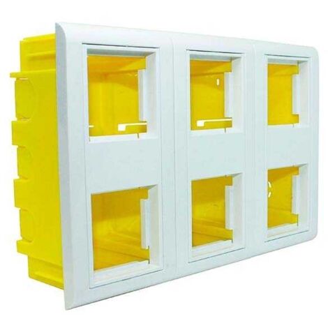 Caja de empotrar en canaletas mecanizable 6 módulos 45x45