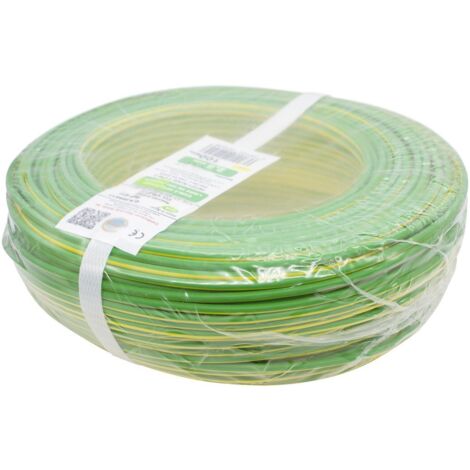 Rollo Cable Flexible 100mtrs 2,5 mm² . Libre de Halógeno -CPR- Amarillo-Verde