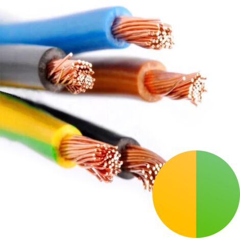 Mtr cable 6 mm² . Cable Flexible Libre de Halogeno  Amarillo-Verde