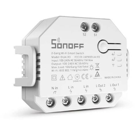 Interruptor pulsador Wi-Fi de 1 botón conectado - SONOFF