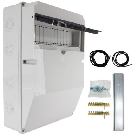 Cuadro estanco Ip65 12 modulos carril din para 4 Huecos Montaje