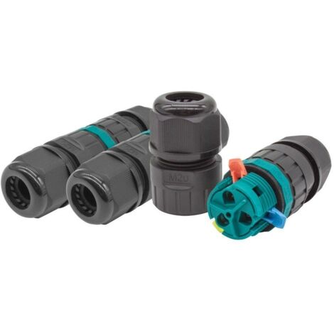 Pack 3 Conectores Estancos IP68 450V 2P+tt 0.5-2.5mm² Sin Tornillos