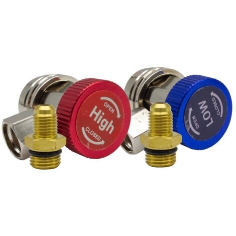 Pack conectores rápidos de presión alto y bajo para Aire Acondicionado Coches