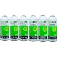3 pack ahorro (2x226Gr) Botellas Gas Refrigerante Gasica D2 sustituto de R12, R134A